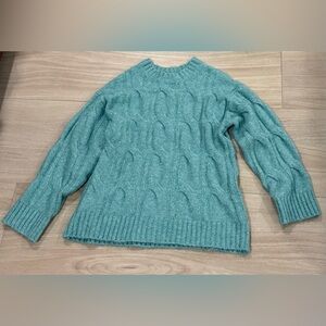American Eagle Cable Knit Green Sweater - Size Medium